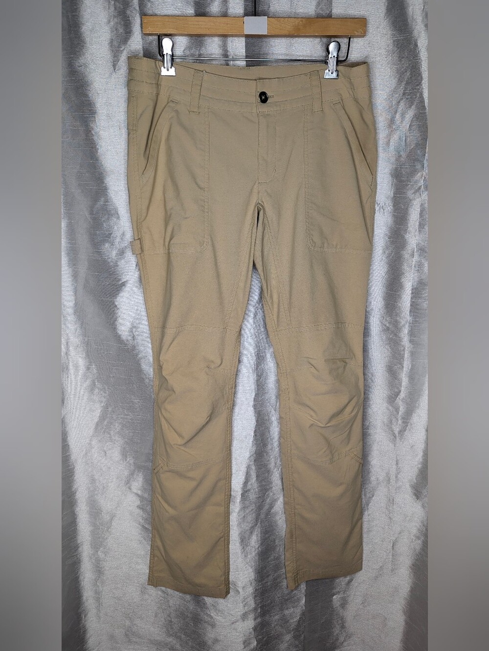 Columbia Women's Beige Hiking Pants Size 8 Regular Cotton Nylon Outdoor, Active